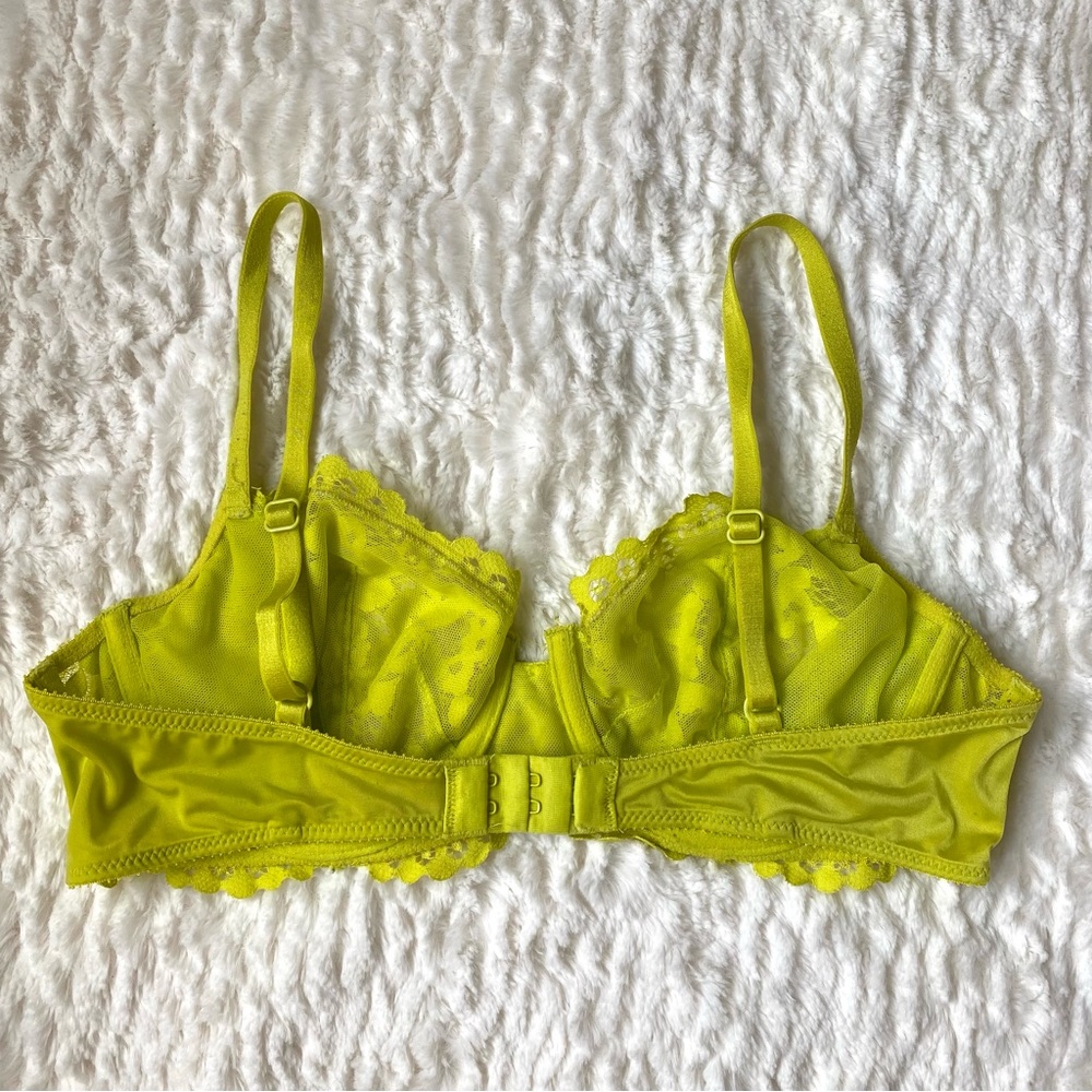Lace Underwire Bra in Lime Green - Picture 4 of 6